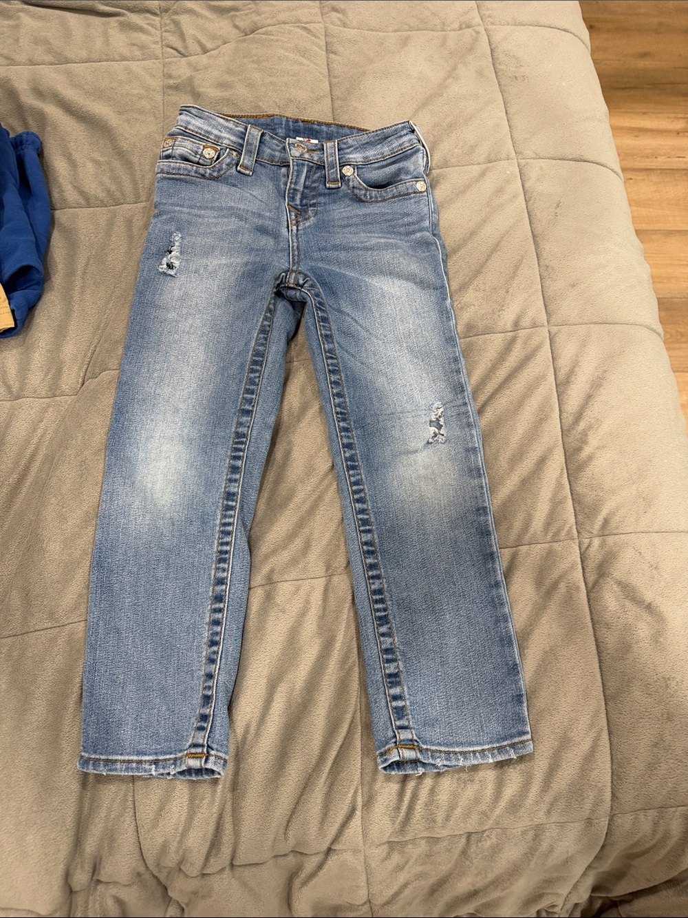 True Religion Light Wash Kids Distressed Jeans